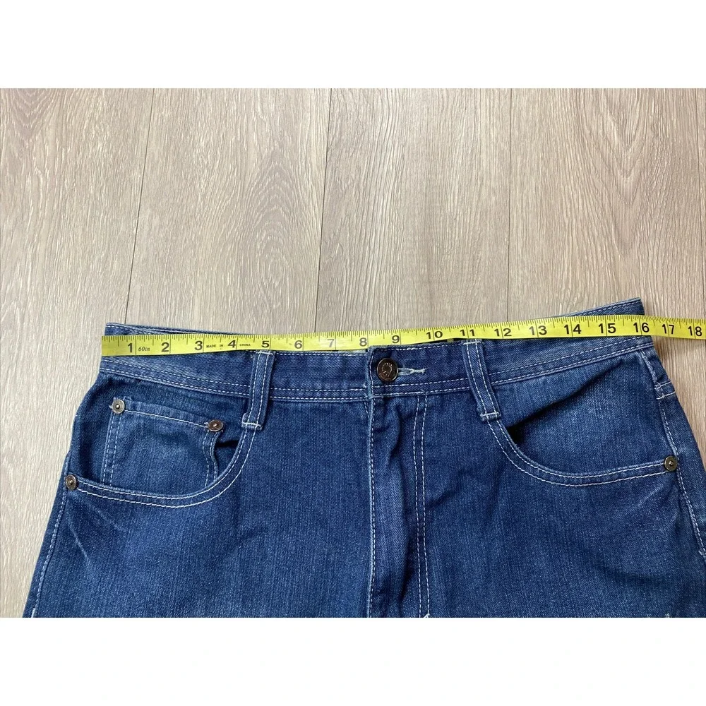 Akademiks Jeans Men's Size 32 Medium Wash Distressed Math Y2K VTG 00's‎ Denim